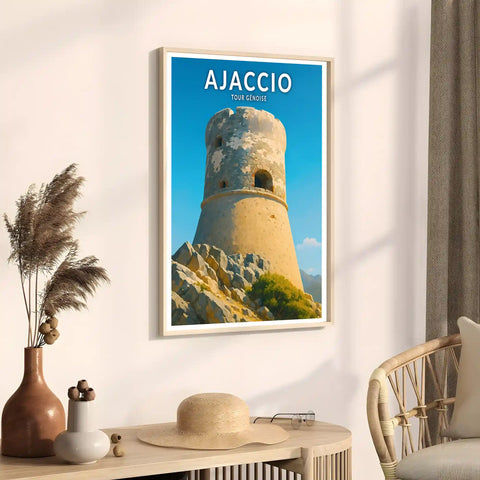 Affiche - Ajaccio - Tour Génoise