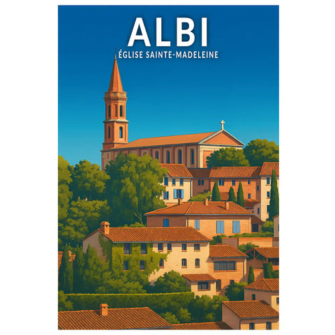 Affiche - Albi - Église Sainte-Madeleine