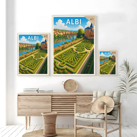 Affiche - Albi - Jardins de la Berbie