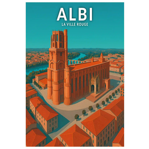 Affiche - Albi - La ville rouge