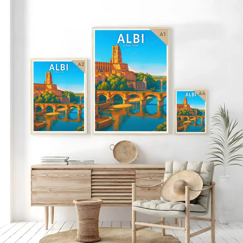 Affiche - Albi - Le Pont Vieux
