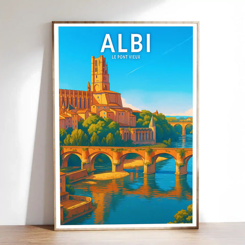 Affiche - Albi - Le Pont Vieux