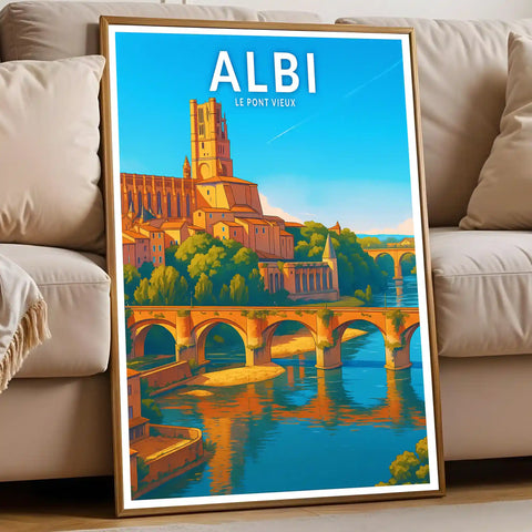 Affiche - Albi - Le Pont Vieux