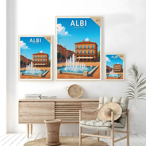 Affiche - Albi - Place du Vigan