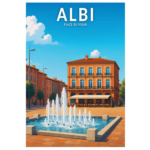Affiche - Albi - Place du Vigan