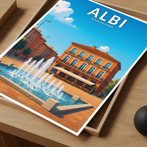 Affiche - Albi - Place du Vigan