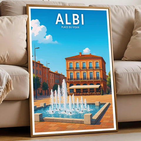 Affiche - Albi - Place du Vigan