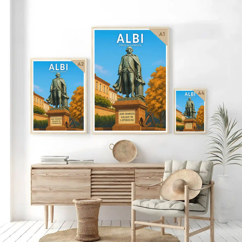 Affiche - Albi - Statue de Lapérouse