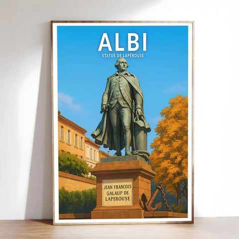 Affiche - Albi - Statue de Lapérouse