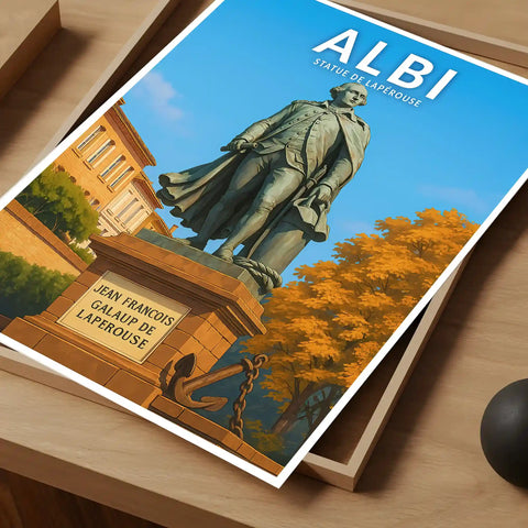 Affiche - Albi - Statue de Lapérouse