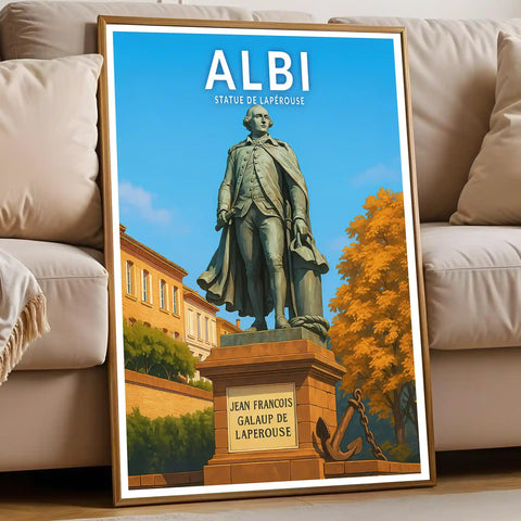 Affiche - Albi - Statue de Lapérouse