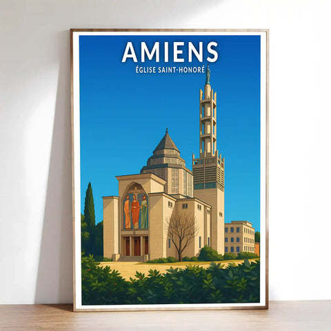 Affiche - Amiens - Église Saint-Honoré
