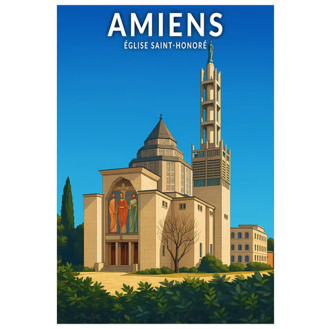 Affiche - Amiens - Église Saint-Honoré