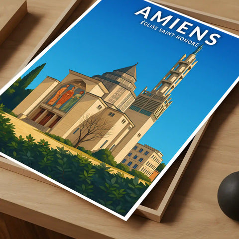 Affiche - Amiens - Église Saint-Honoré
