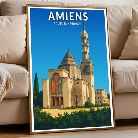 Affiche - Amiens - Église Saint-Honoré