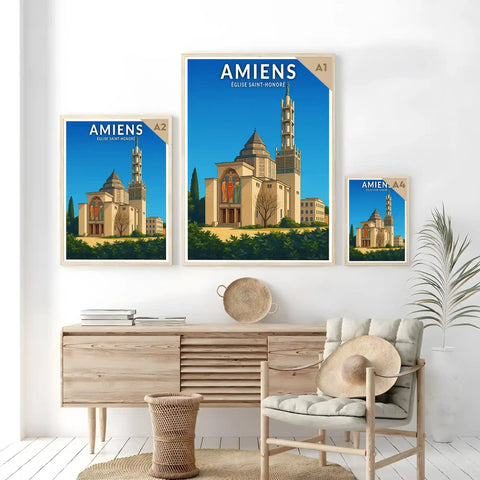 Affiche - Amiens - Église Saint-Honoré