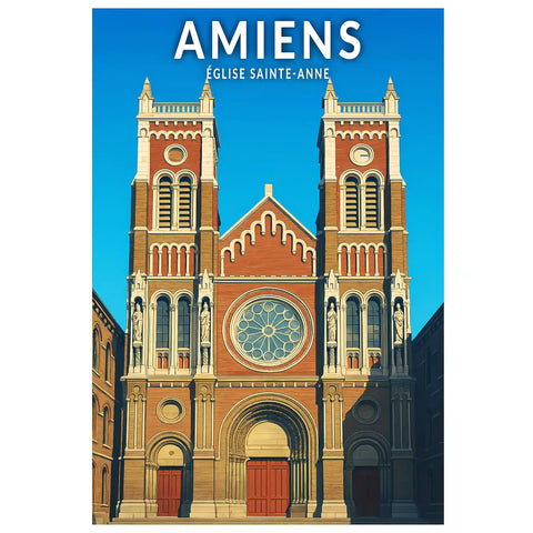 Affiche - Amiens - Église Sainte-Anne