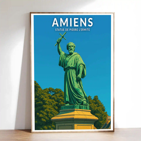 Affiche - Amiens - Statue de Pierre l'Ermite