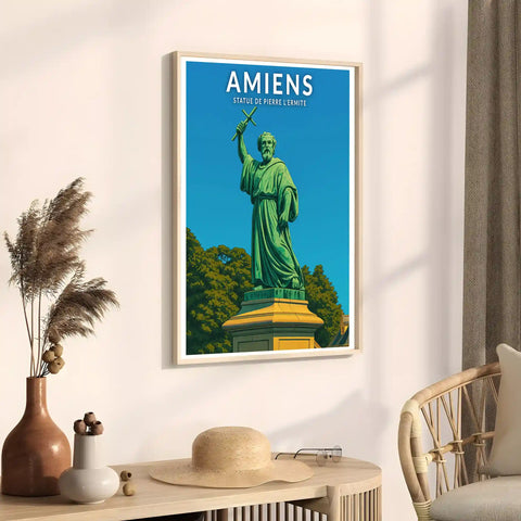 Affiche - Amiens - Statue de Pierre l'Ermite