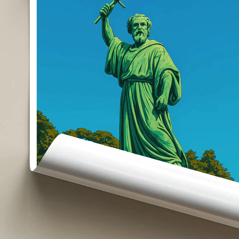 Affiche - Amiens - Statue de Pierre l'Ermite