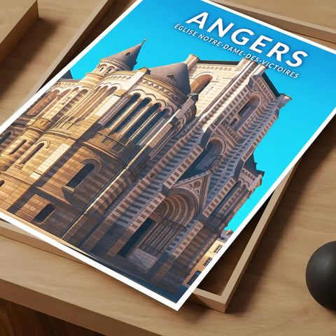Affiche - Angers - Église Notre-Dame-des-Victoires