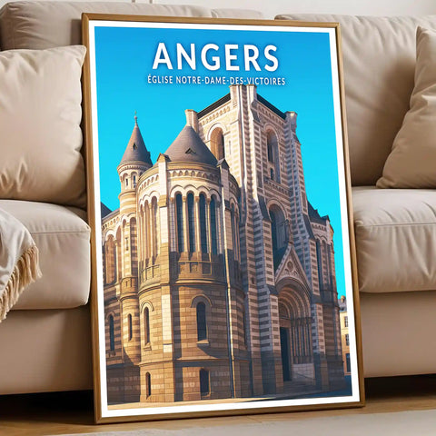 Affiche - Angers - Église Notre-Dame-des-Victoires