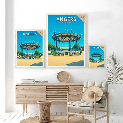 Affiche - Angers - Jardin du Mail