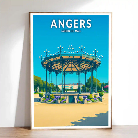 Affiche - Angers - Jardin du Mail
