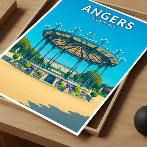 Affiche - Angers - Jardin du Mail