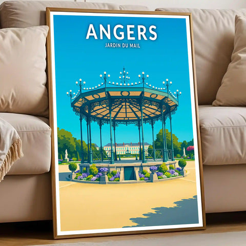 Affiche - Angers - Jardin du Mail