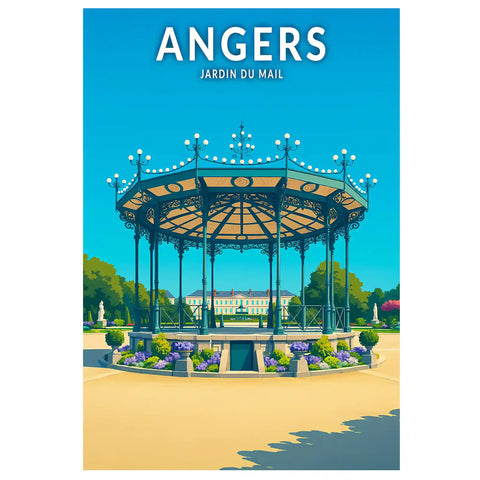 Affiche - Angers - Jardin du Mail