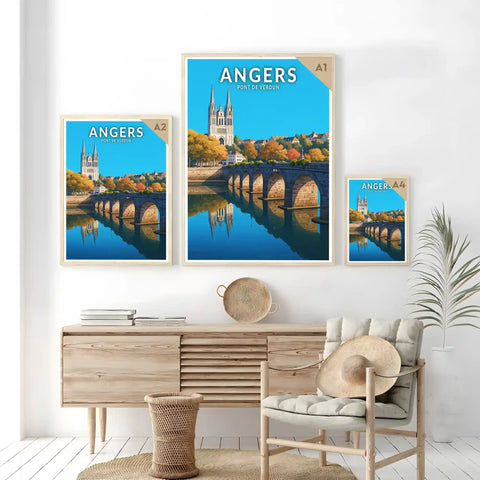 Affiche - Angers - Pont de Verdun