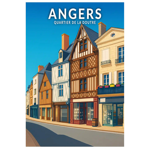Affiche - Angers - Quartier de la Doutre