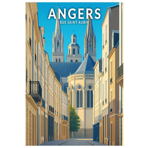 Affiche - Angers - Rue Saint-Aubin