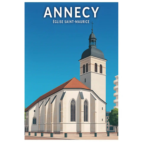 Affiche - Annecy - Église Sainte-Maurice