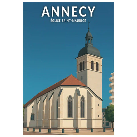 Affiche - Annecy - Église Sainte-Maurice