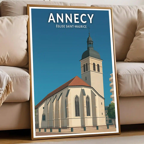 Affiche - Annecy - Église Sainte-Maurice
