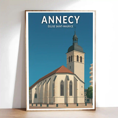 Affiche - Annecy - Église Sainte-Maurice