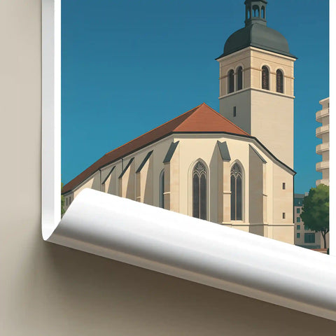 Affiche - Annecy - Église Sainte-Maurice