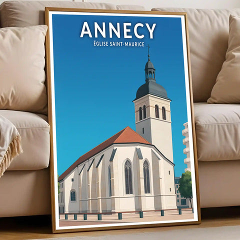 Affiche - Annecy - Église Sainte-Maurice