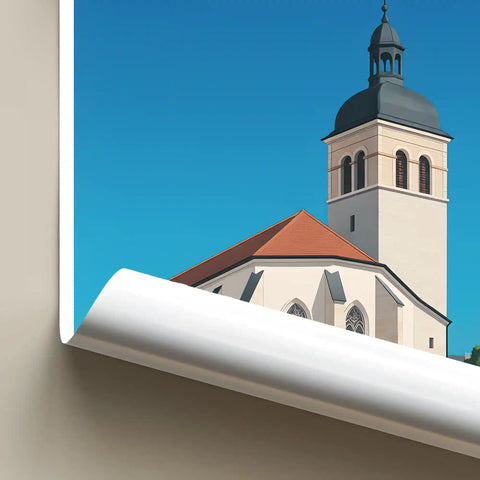 Affiche - Annecy - Église Sainte-Maurice