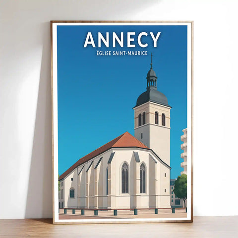 Affiche - Annecy - Église Sainte-Maurice