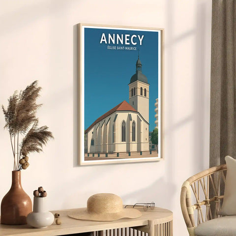 Affiche - Annecy - Église Sainte-Maurice