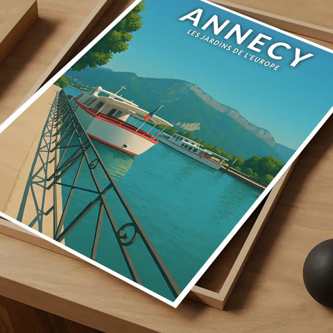 Affiche - Annecy - Les Jardins de l'Europe