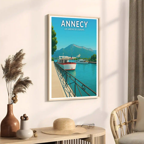 Affiche - Annecy - Les Jardins de l'Europe