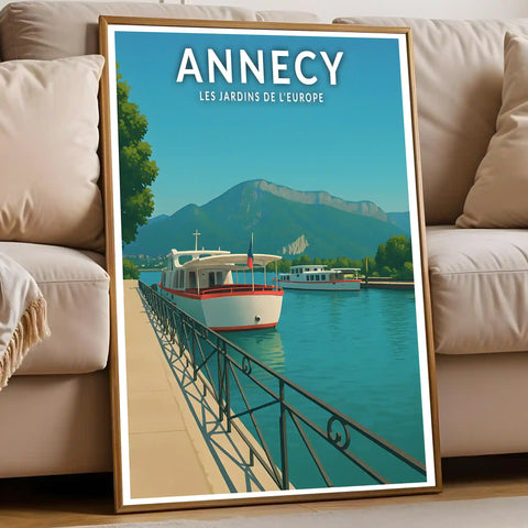 Affiche - Annecy - Les Jardins de l'Europe