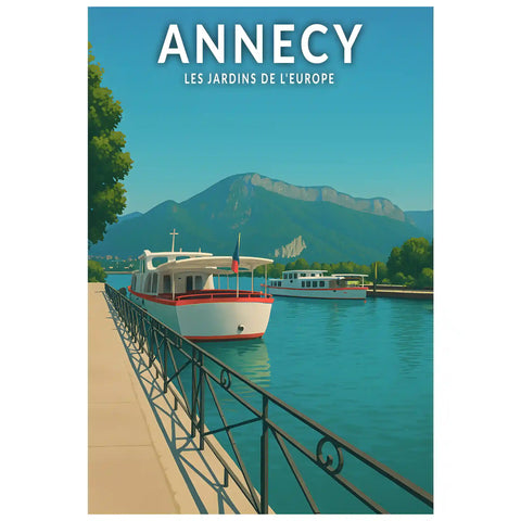 Affiche - Annecy - Les Jardins de l'Europe