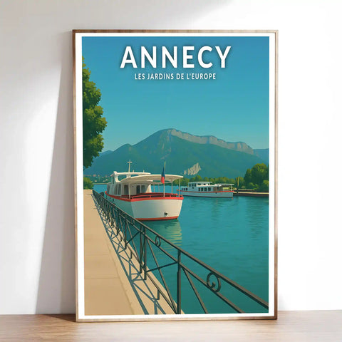 Affiche - Annecy - Les Jardins de l'Europe
