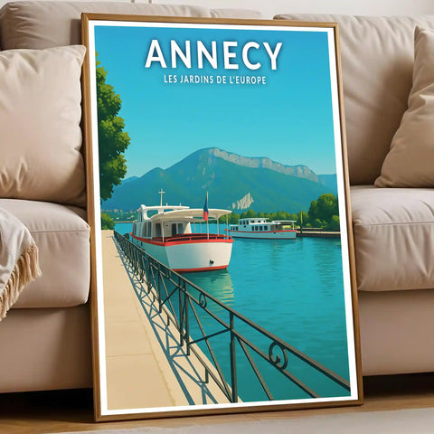 Affiche - Annecy - Les Jardins de l'Europe