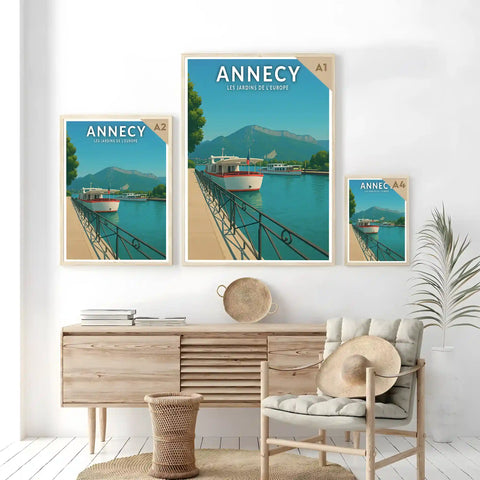 Affiche - Annecy - Les Jardins de l'Europe